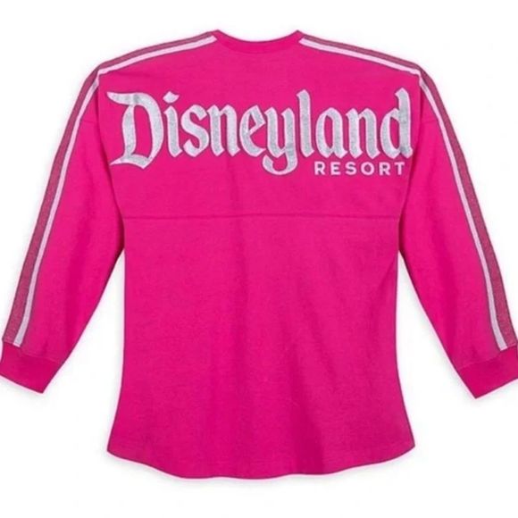 DISNEYLAND SPIRIT JERSEY IMAGINATION PINK SILVER GLITTER METALLIC NWT SIZE SMALL - Picture 1 of 10